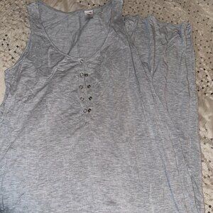 Gray Sleepwear Top